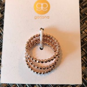 GORJANA triple caviar eternity bands size 6